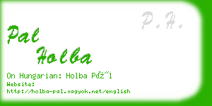 pal holba business card